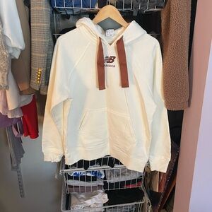 New Balance Bandier Cream Hoodie with Brown Accents